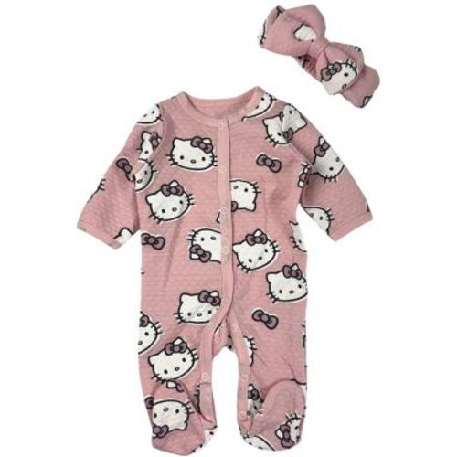 Hello Kitty Baby Girls' 2-Piece Footed Coverall With Bow Headband, Pink, 6 Months