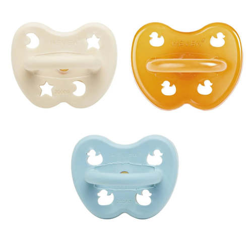 Hevea Trial Trio-Pack Natural Rubber Pacifiers for 0+ Months