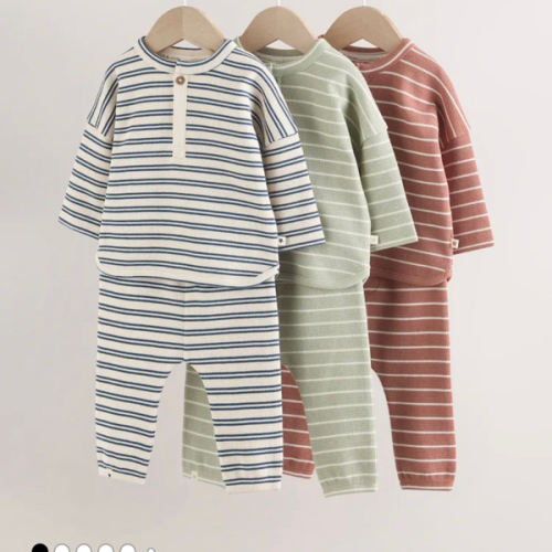 Buy Green/Blue/Brown Stripe Baby Top & Leggings 6 Piece Set (0mths-3yrs) from Next USA