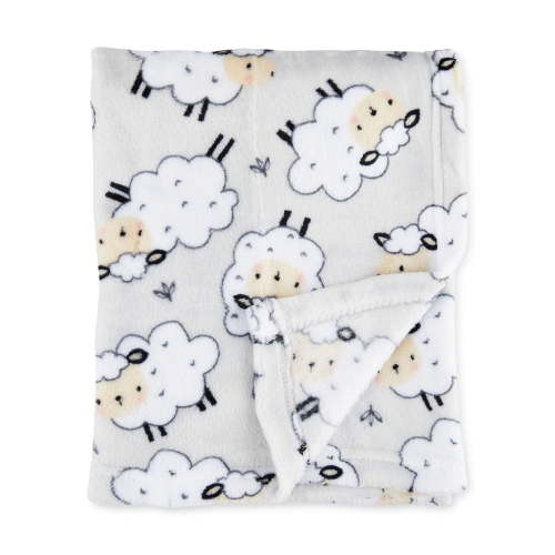 Parent's Choice Grey Sheep Plush Baby Blanket,Infant Unisex, 30" x 36"