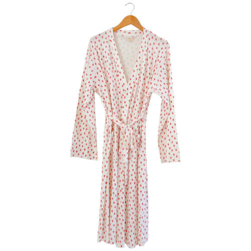White Strawberry / Organic Pointelle Women's Robe