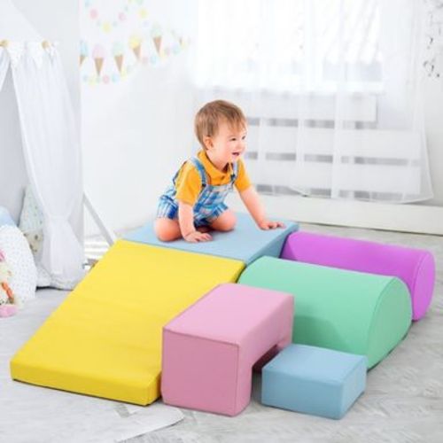 Soft Toddlers Climbing Toys, Baby Foam Climbing Blocks for Babies Toddlers, Indoor Climb and Crawl Activity Play Set
