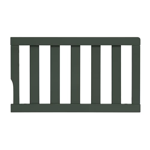Dream On Me Toddler Guard Rail for Convertible Crib, Solid Wood Bed Rail for Toddler Bed Conversion, Forest Green