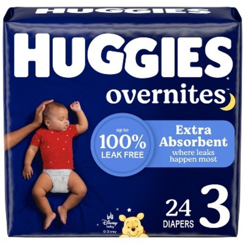 Huggies Overnites Nighttime Baby Diapers -Size 3 - 24ct