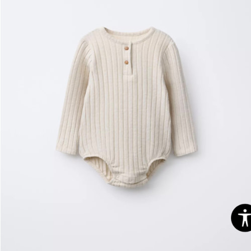 SOFT TOUCH RIBBED BODYSUIT - Beige | ZARA United States