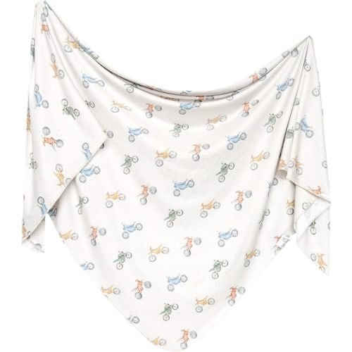 Large Premium Knit Baby Swaddle Receiving Blanket Ryder by Copper Pearl