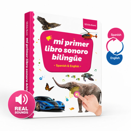 Spanish&English Bilingual Sound Book for Kids Ages 1–6, Interactive Educational Toy with 300 Words & 13 Themes, Multilingual Language Learning Tool, Educational Toys for Kids & Gift Idea - TikTok Shop