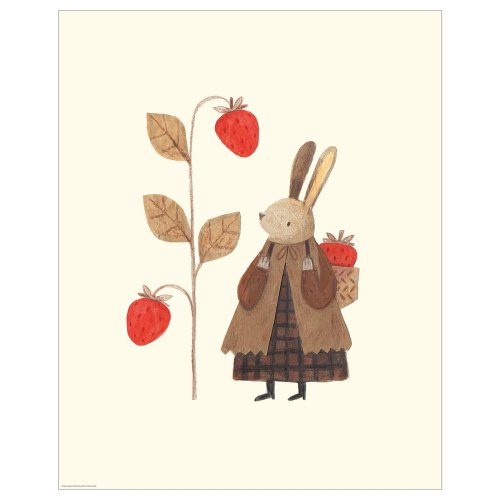 BILD Poster - strawberry rabbit 16x20 "