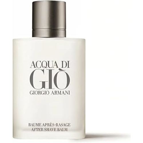 Armani beauty - Acqua di Gio - After Shave Balm - Cologne for Men - Long Lasting Fragrance with Bergamot notes, Jasmine, White Musks, Patchouli & Cedarwood – 3.4 Fl Oz