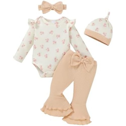 Renotemy Newborn Baby Girl Clothes Fall Winter Outfits Preemie-12Months