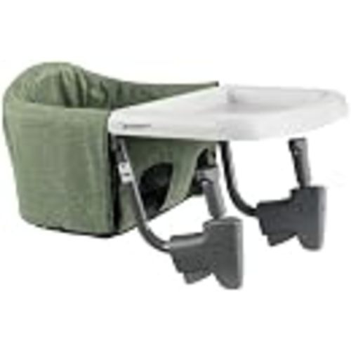 Chicco FastLock Go Hook-On High Chair Includes Tray and Carry Bag | Ultra-Fast Secure Setup with Patented Clamps, BPA-Free Tray, Washable Seatpad, Folds & Stores in Built-In Carry Bag, Moss