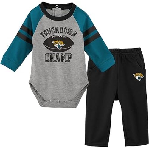 Outerstuff NFL Teams Newborn Baby Unisex Long Sleeve Touchdown Champ Bodysuit and Pant Set (0m-9m)