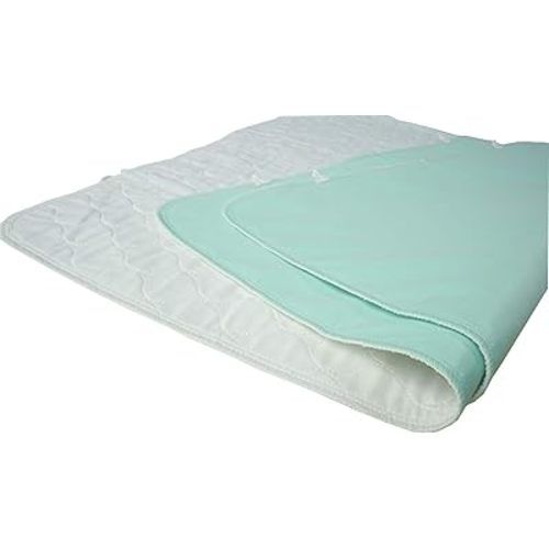 Pack of 2 Careboree Quilted Cotton Top Underpad 34"X52" Reusable Incontinence Bed Pads Washable Durable Waterproof Extra Absorbent Draw Sheet for Mattress