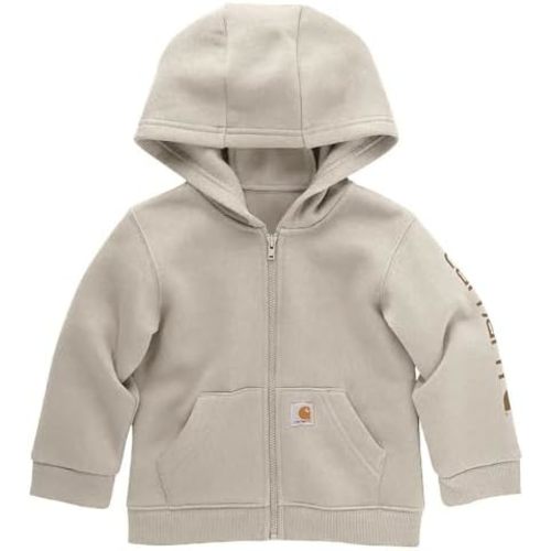 Carhartt Kid's CP8675 Long-Sleeve Full-Zip Logo Sweatshirt - Boys