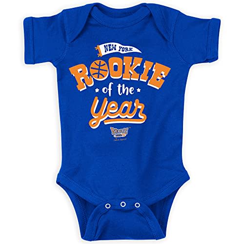 Smack Apparel New York Basketball Fans. Rookie of The Year Royal Onesie or Toddler Tee (NB-7T)