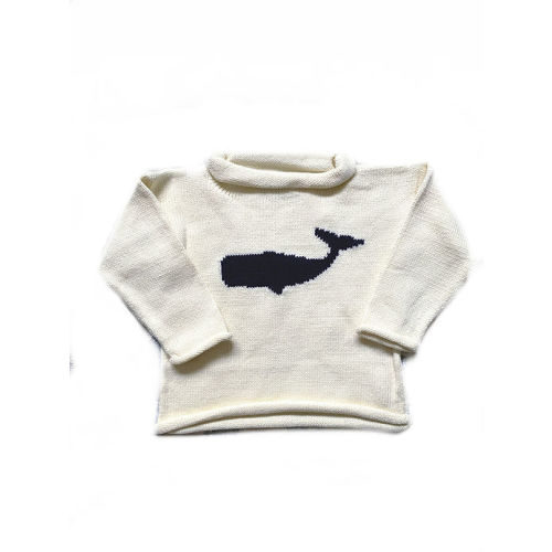 Luigi Kids Rollneck Whale Sweater | Bennett Company