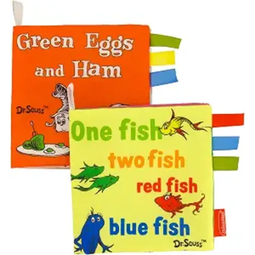 Infantino Soft Activity Books Dr. Seuss One Fish & Green Eggs, 2-Pack