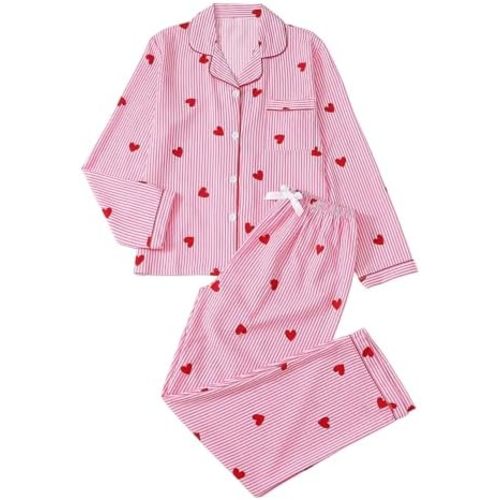 BEAUDRM Women's 2 Piece Teddy Bear Pajamas Cute Pajama Sets Pjs Lounge Set