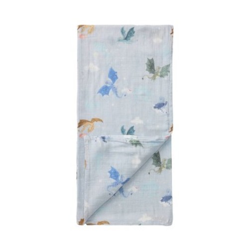 Loulou Lollipop Muslin Swaddle Blanket - Magical Dragons