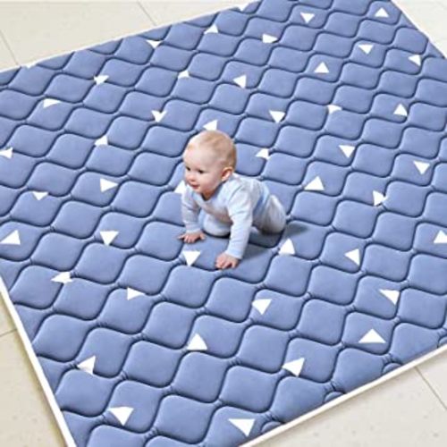 Premium Foam Baby Play Mat 71" X 59", Extra Large Soft Thicker Activity Playmats for Babies, Toddlers, Infants, Play & Tummy Time, Foldable & Machine Washable Baby Mat for Floor
