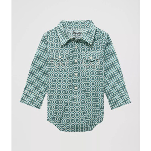 Baby Boy's Long Sleeve Western Snap Bodysuit | NEW | Wrangler®