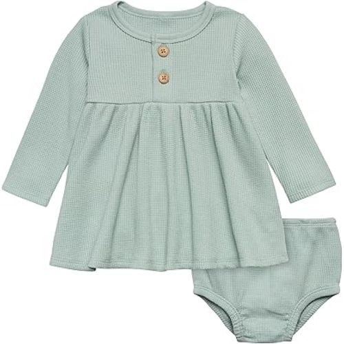 Modern Moments by Gerber baby-girls Mini Waffle Dress With Diaper Cover Set