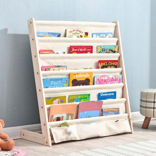 Alpaka Libby Solid Pine Canvas Bookshelf, Nature | Baby + Children | Urban Sales