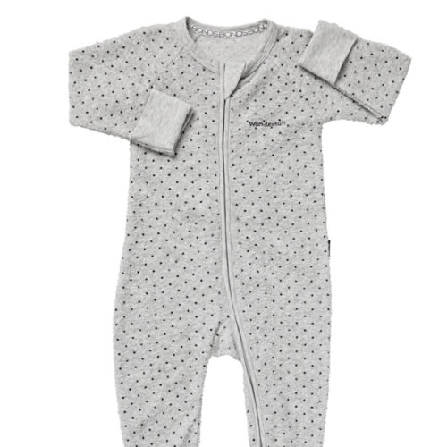 BONDS Poodlette Zip Wondersuit | BZJSM | New Grey Marle & Absolute Steel Spot