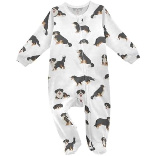 Capybaras Baby One-Piece Footies Heart Long Sleeve Rompers Pajamas Zip Front Pjs for Boys Girls kids 3M