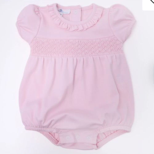 Essentials Solid Smocked Bubble - Pink – Magnolia Baby