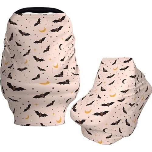 Halloween Bat Baby Car Seat Covers Carseat Canopy Soft Infant Stroller Cover Nursing Breastfeeding Covers for Girls Boys Newborn