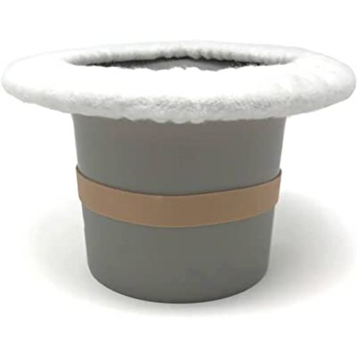 Top Hat Potty for Newborn Infant Potty Training | Elimination Communication | Includes 100% Cotton Undyed Fleece Cozy | Anti-Slip Rubber Band | for EC Baby Potty Training (Grey)