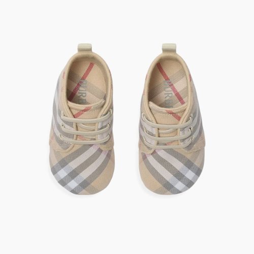 Burberry Baby's Corby Check Cotton Crib Shoes | Saks Fifth Avenue