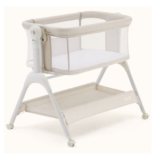HARPPA Cuddly Sway | 3-in-1 Rocking Baby Bassinet & Bedside Sleeper with Anti-Reflux Mattress for Newborns | Attaches to Bed, Adjustable Height, Tool-Free Setup, Portable Wheels, CPSC Certified, Gentle Rocking Motion | Ideal for Infants, Safe Co-Sleeping