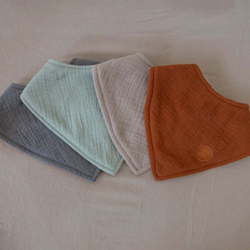 Pebble Muslin Bandana Bibs Set (4-Pack) – Parker Baby Co.