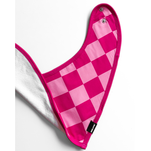 Bamboo Bandana Bib in Bubble Gum Checkered