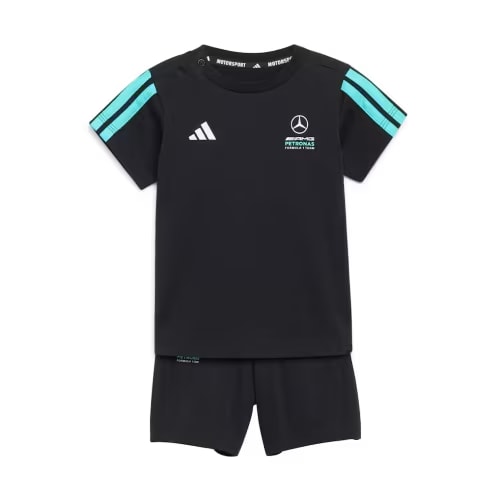 Mercedes AMG Petronas adidas F1 Short & T-Shirt Set- Black - Infant