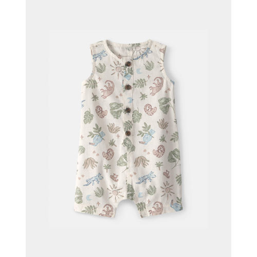 Baby Boy Desert Sleeveless Romper - Beige | Carter's