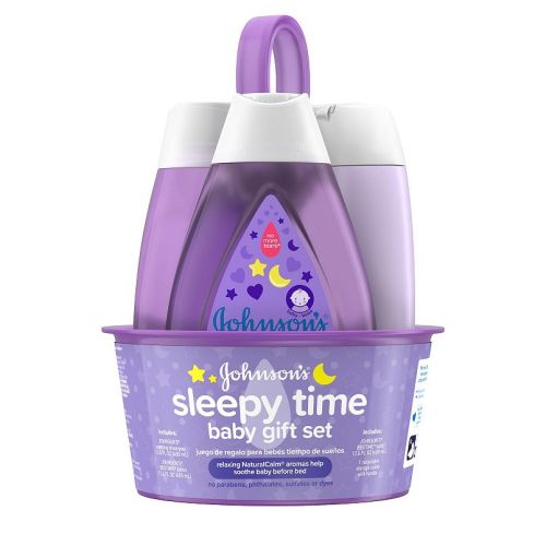 Johnson & Johnson 4-Piece Sleepy Time Relaxing Baby Bedtime Gift Set