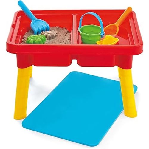 Toddler Sensory Kids Table with Lid | Sensory Bin | Kidoozie | Mega Block Compatible Lid | Indoor Outdoor Use , Red, G02521 17 x 12.5 x 11 inches