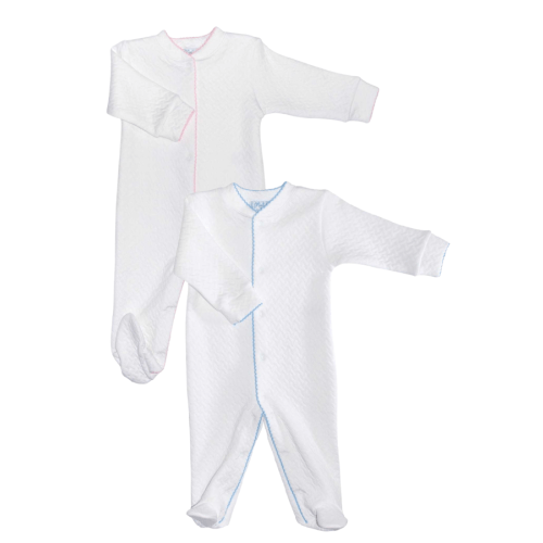 Basket Weave Baby Footie
