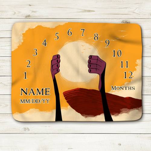 Lion King Inspired Baby Milestone Blanket, Baby Girl Milestone Blanket, Personalized Blanket, Growth Tracker, Baby Name Blanket