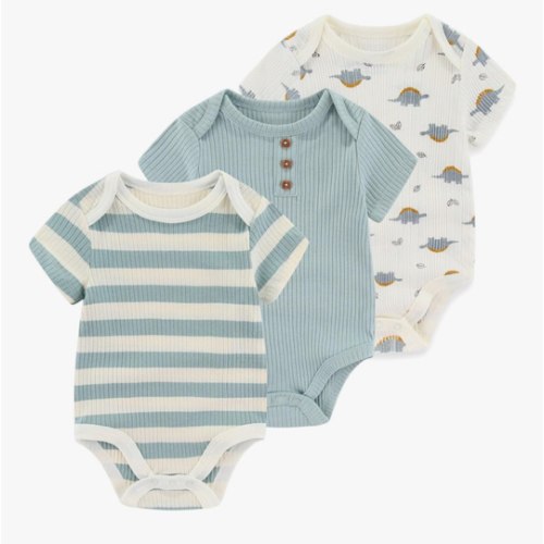 Baby Bodysuit Boy Girl Clothes Soft Newborn Infant Outfit Short Sleeve Romper