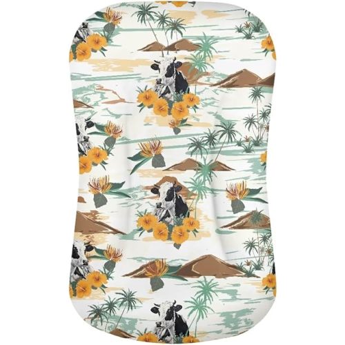 Milk Cow Baby Lounger Pillow Sleeping Infant Flower Breathable for Boys Girls 0-12 Months Snuggle Me Lounger Cover Floral Soft
