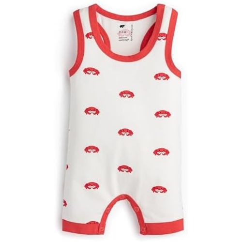 MONICA + ANDY Unisex Baby Baby Organic Racerback Shortall