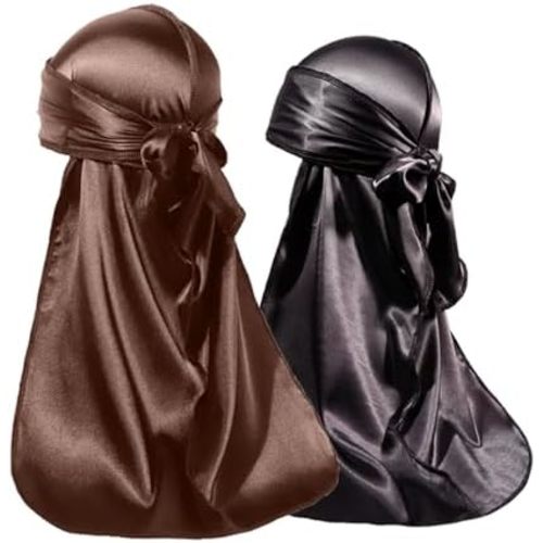 2 PCS Silky Satin Baby Durags for Boys Girls Infant