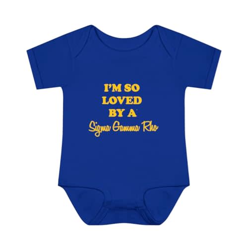 Greekgear I'm So Loved By a Sigma Gamma Rho Infant Baby Rib Bodysuit