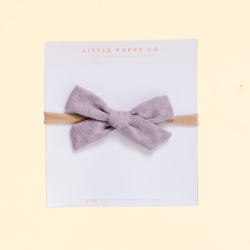 Textured Orchid Baby Headband Bow