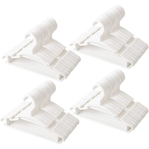100 Pack Baby Hangers Kids Hangers Baby Clothes Hangers Plastic Infant and Toddler Hangers Childrens Hangers Toddler Hangers Small Hangers (White)