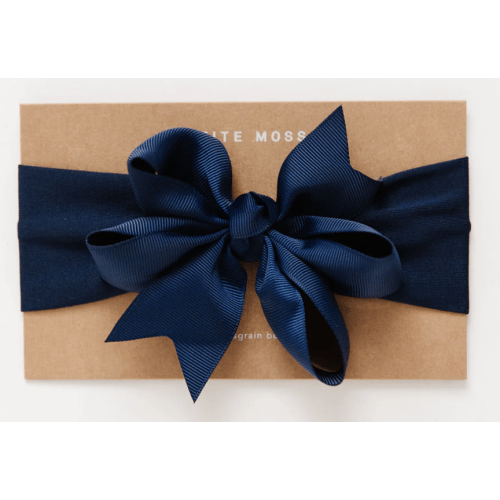 Grosgrain Bow Headband, Navy Color